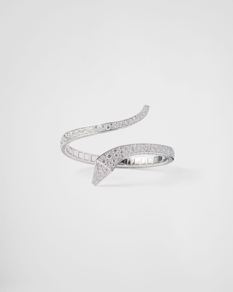 Eternal Gold snake bracelet in white gold and diamonds 1