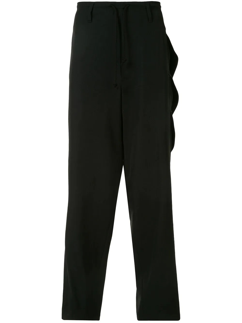 one-sided zip detail loose trousers - 1