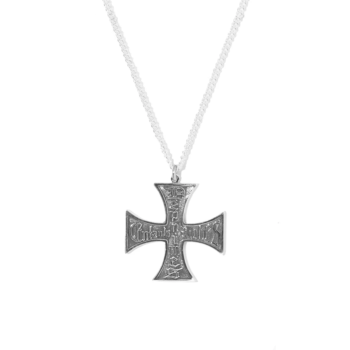 CROSS LOGO NECKLACE (SILVER) - 1
