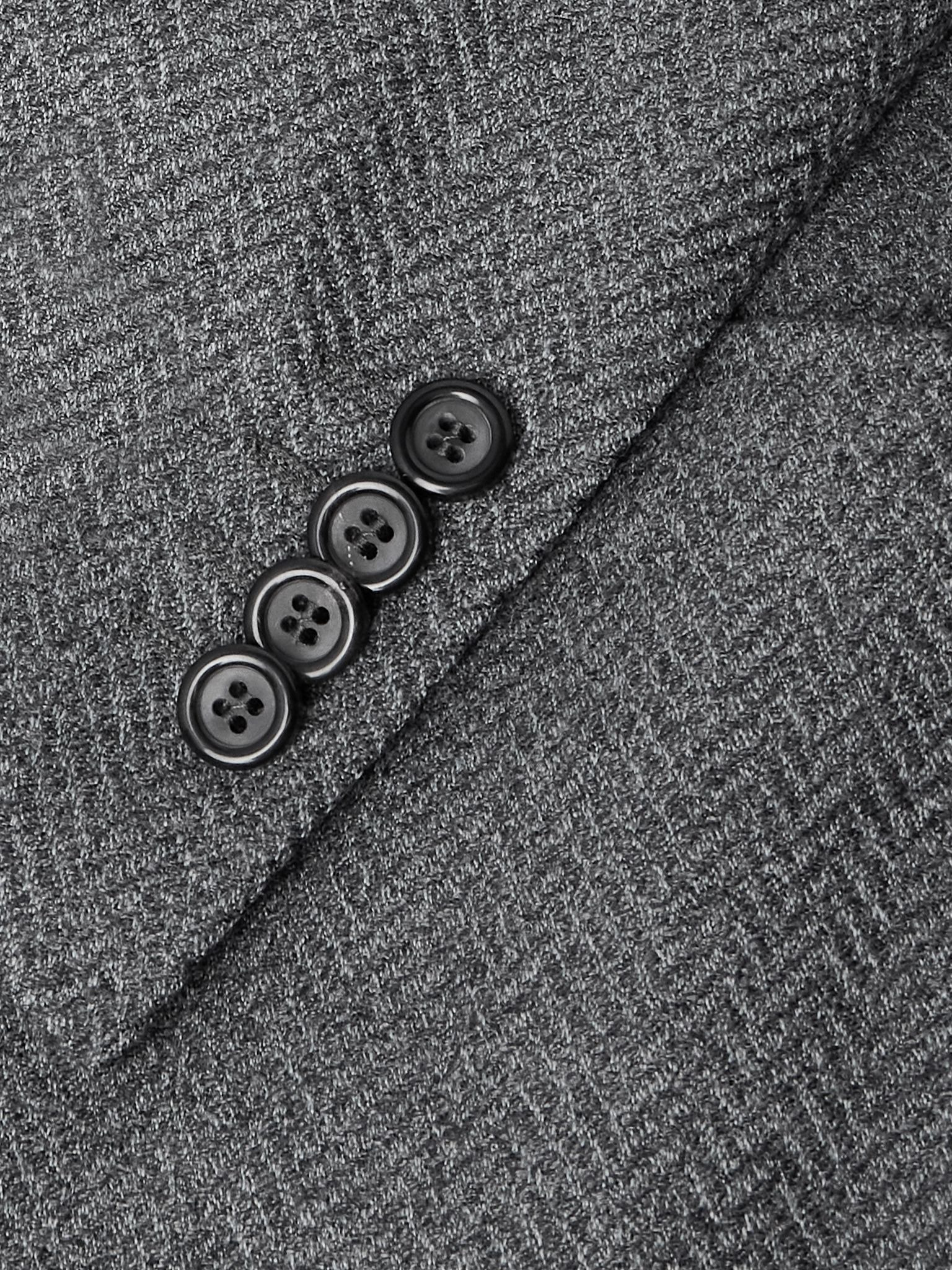 Herringbone Wool Blazer Gray - 4