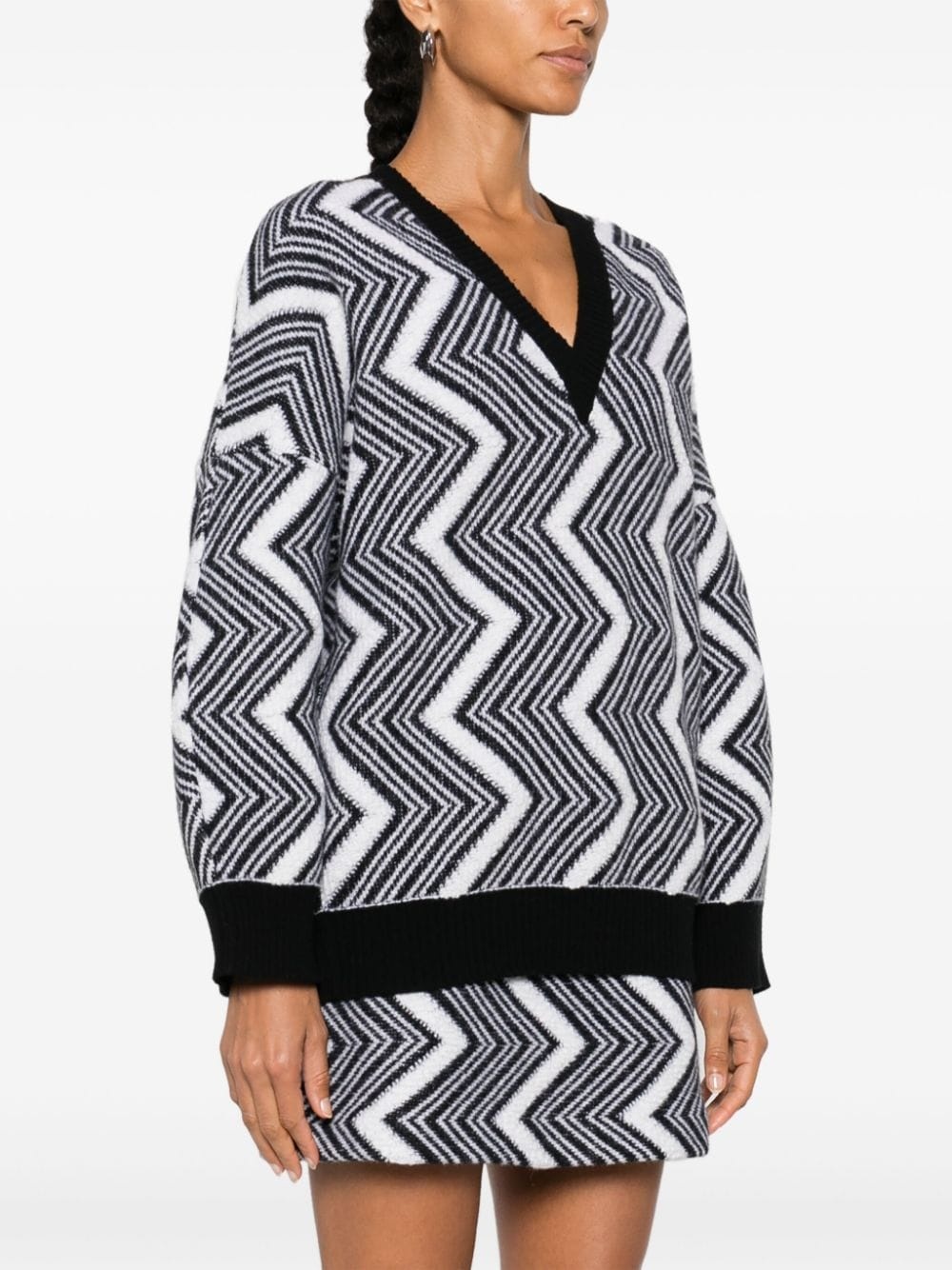 zigzag wool sweater - 3