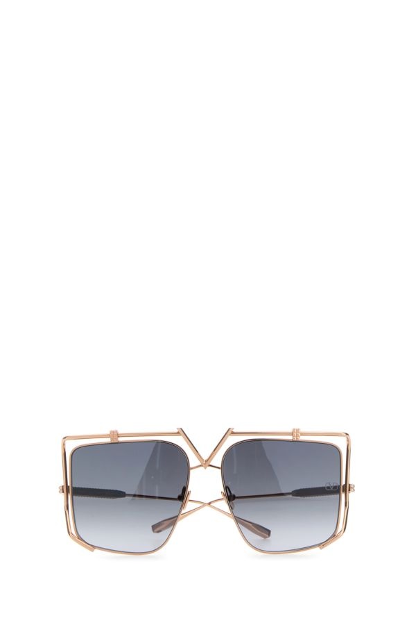 Valentino Garavani Woman Gold Metal V-Light Sunglasses - 2