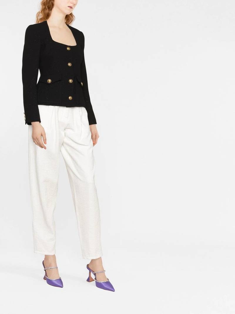 Alessandra Rich square-neck button-up jacket outlook
