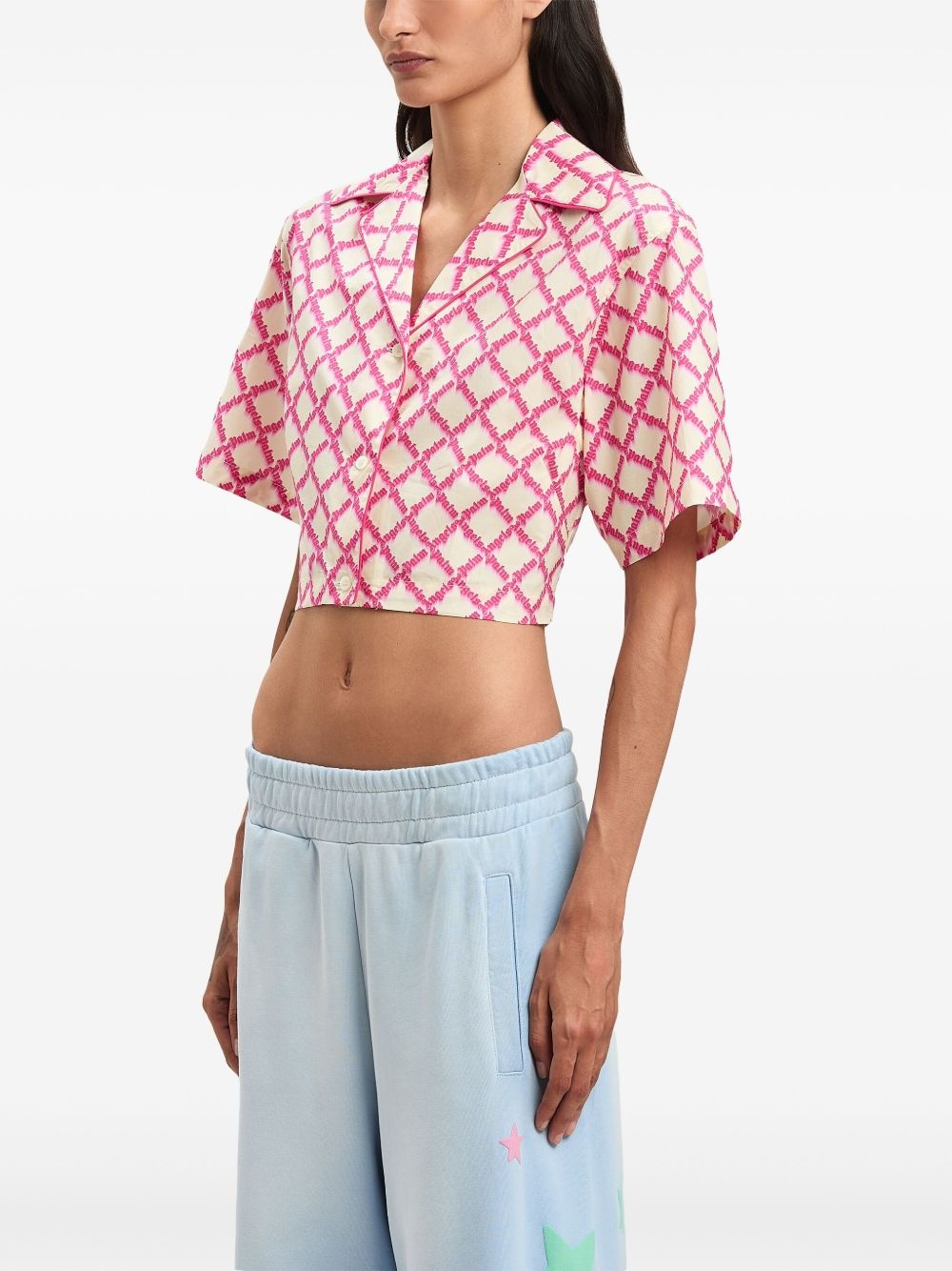 logo crisscrossed shirt - 4