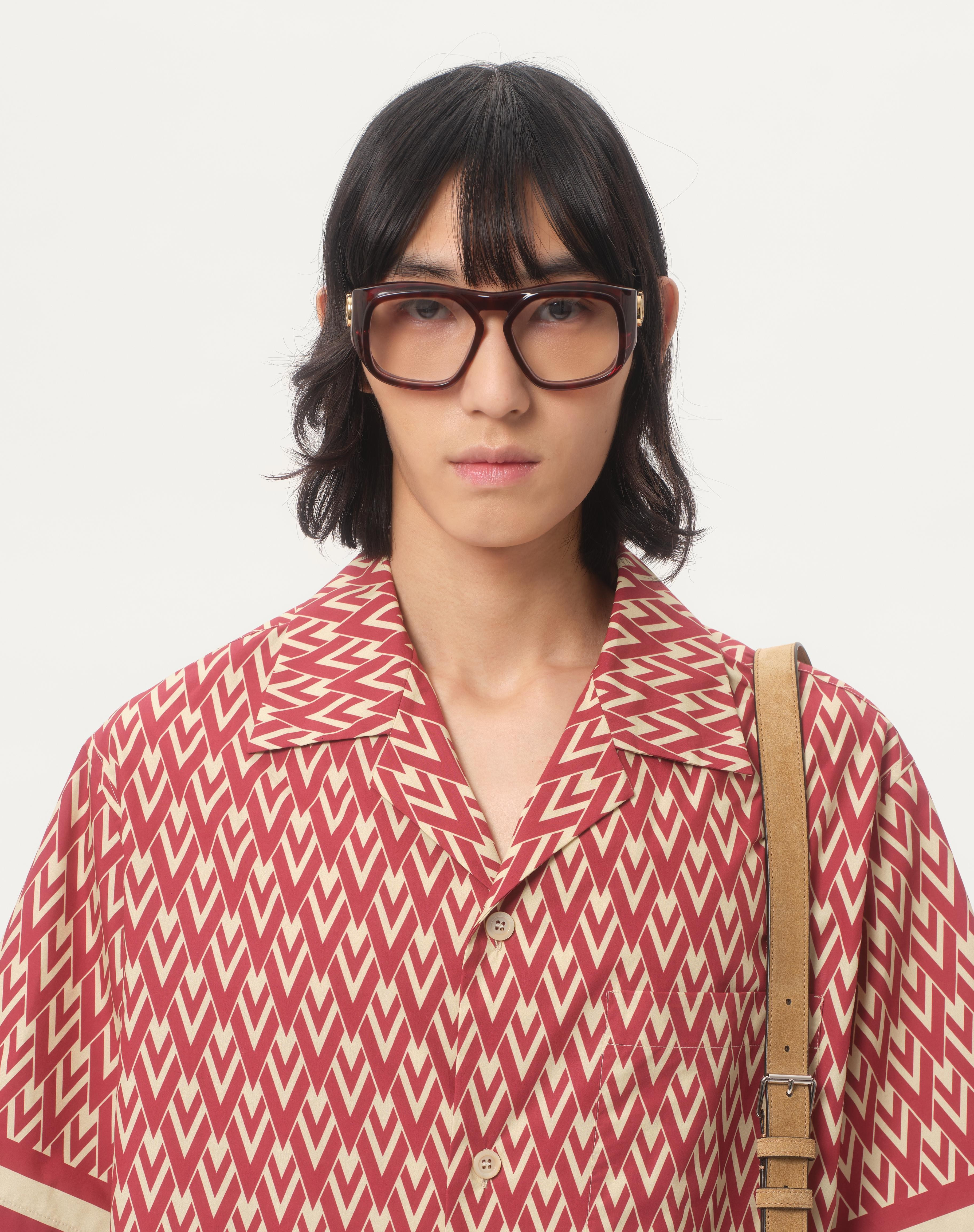 COTTON POPELINE BOWLING SHIRT WITH TOUTE LA V PRINT - 4