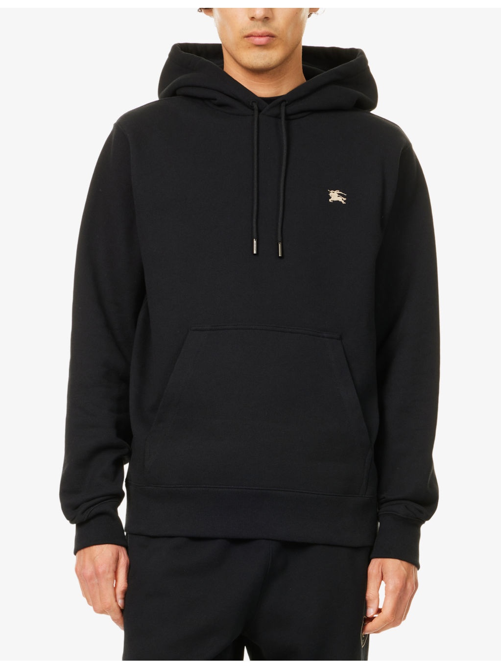 Kangaroo-Pocket Brand-Print Cotton-Jersey Hoody - 3