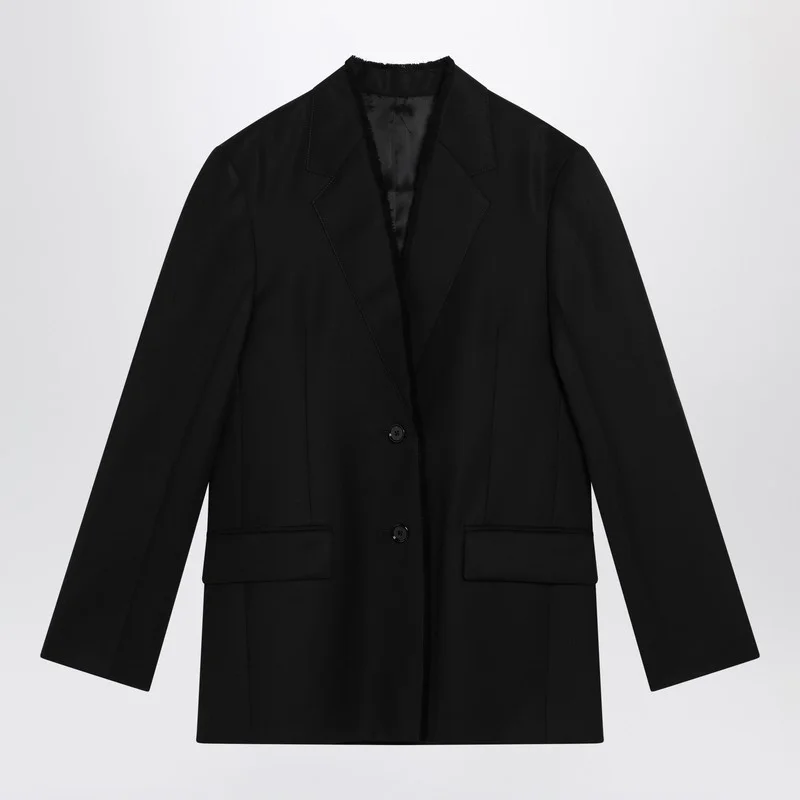 Black wool jacket - 1