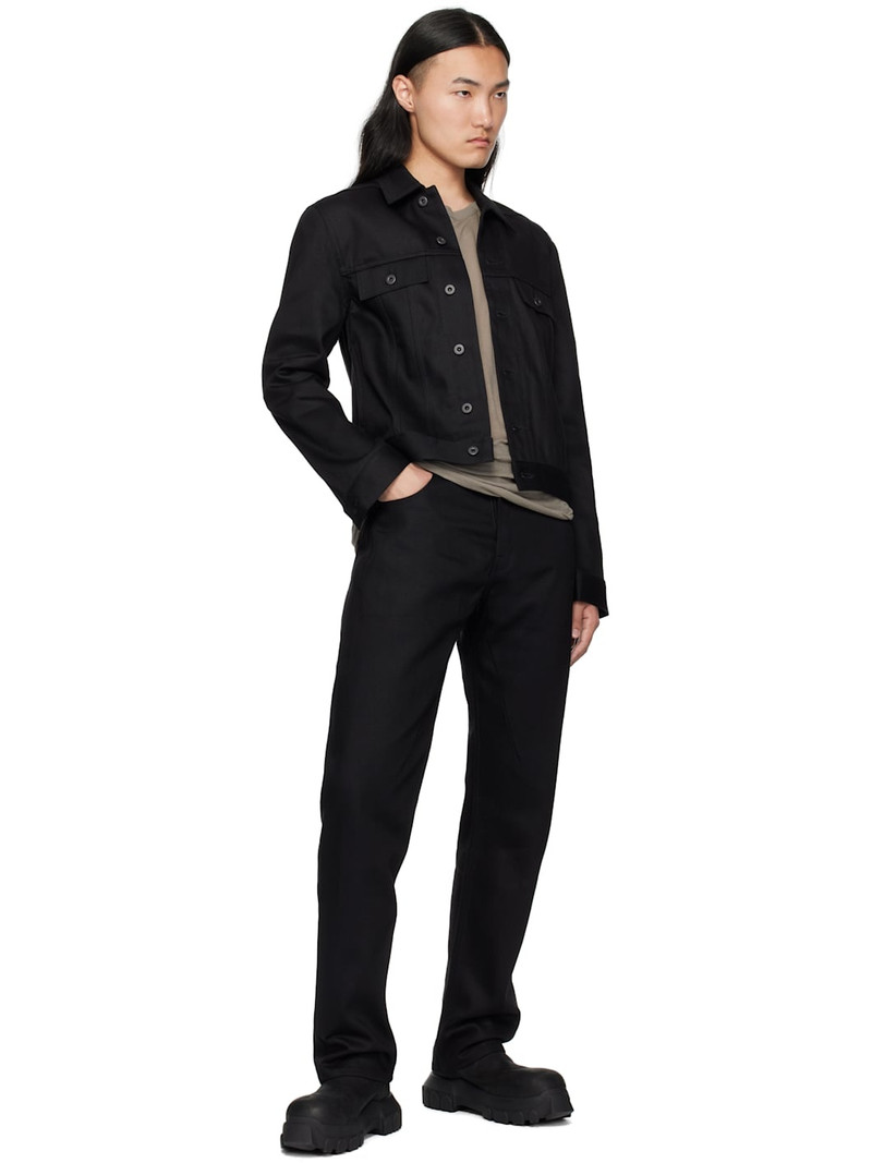 Rick Owens DRKSHDW Black Hollywood Trucker Denim Jacket outlook