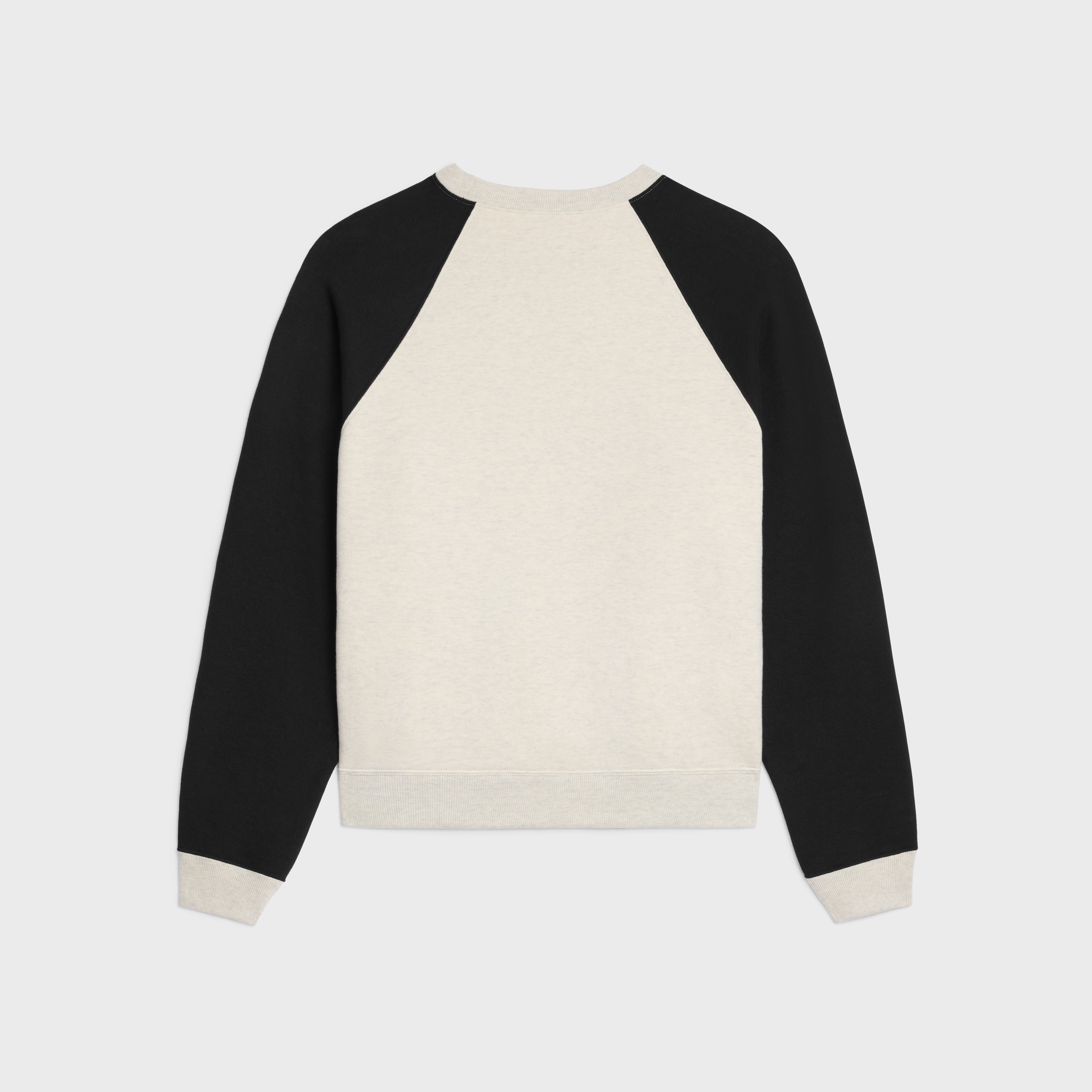 celine blason loose sweatshirt in cotton fleece - 2
