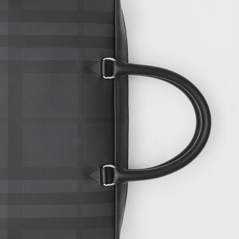 London Check and Leather Briefcase 2