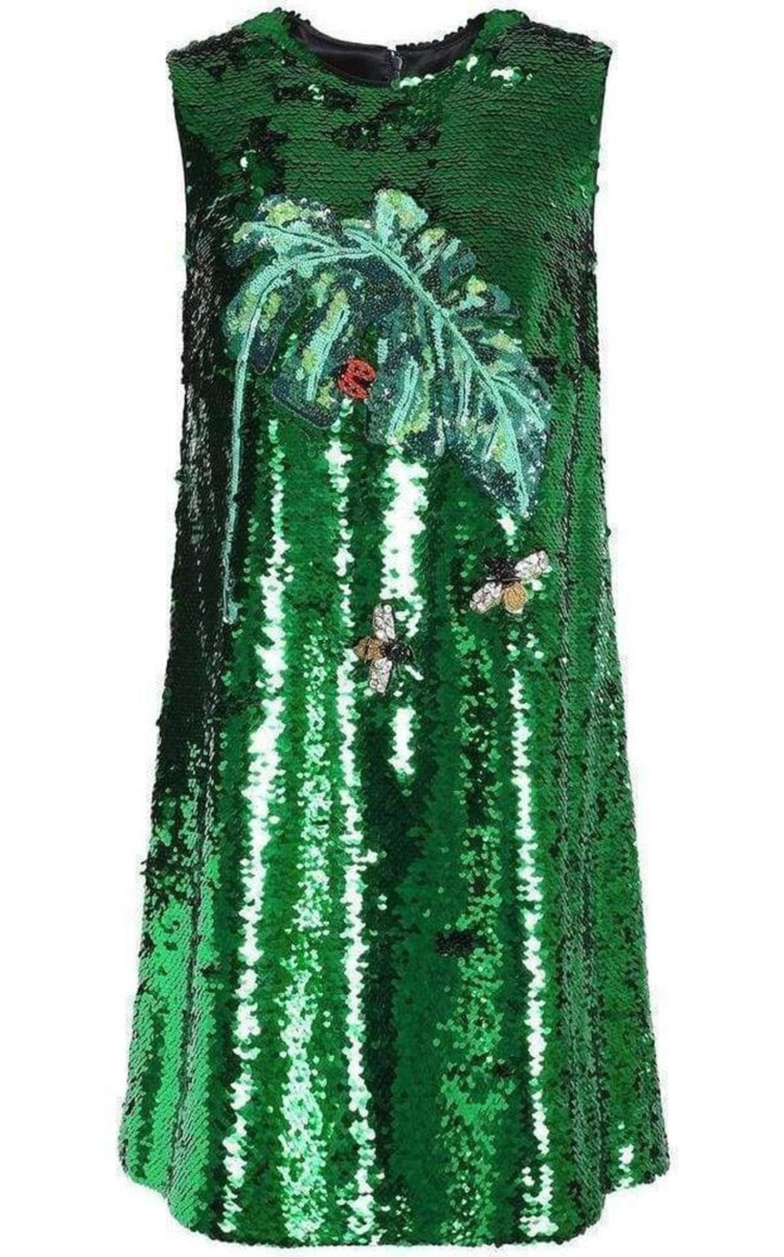 Green Sequins Dress - 1