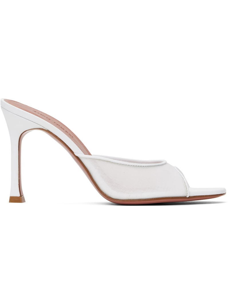 White Alexa Mesh Slipper 95 Heeled Sandals 1