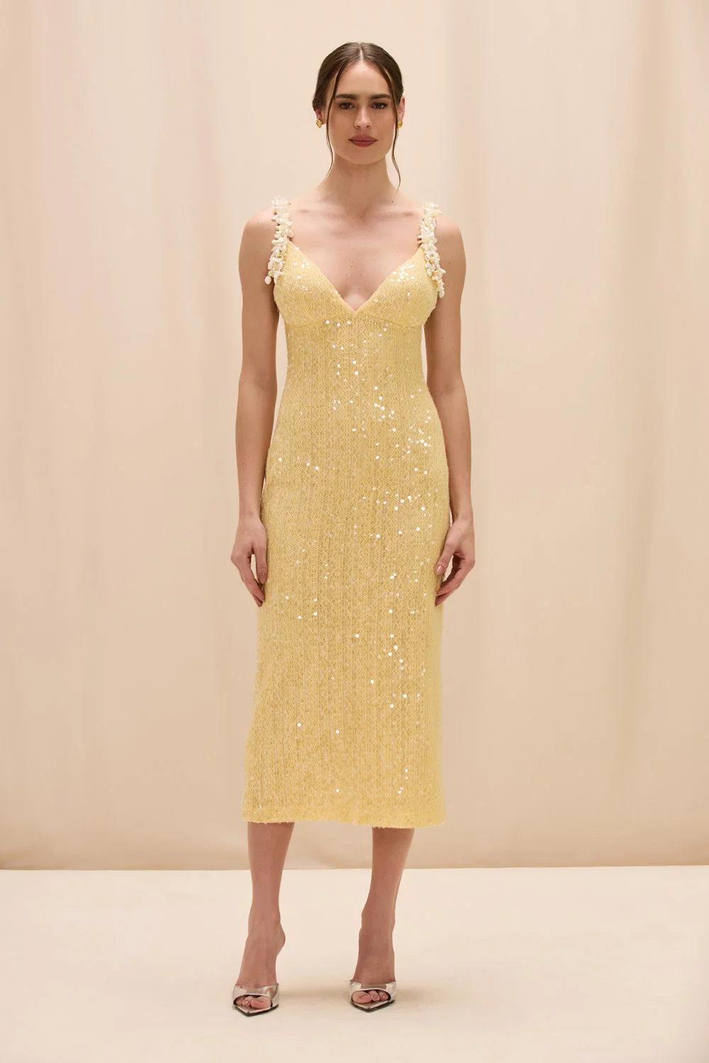 IARA CROCHET FLOWERS MIDI DRESS - 1