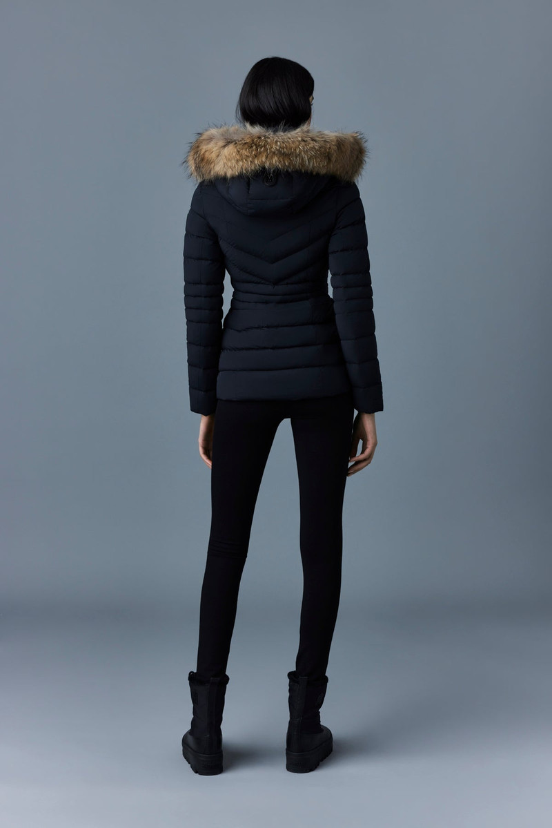 PATSY Manteau Agile 360 en duvet avec col en fourrure naturelle 4