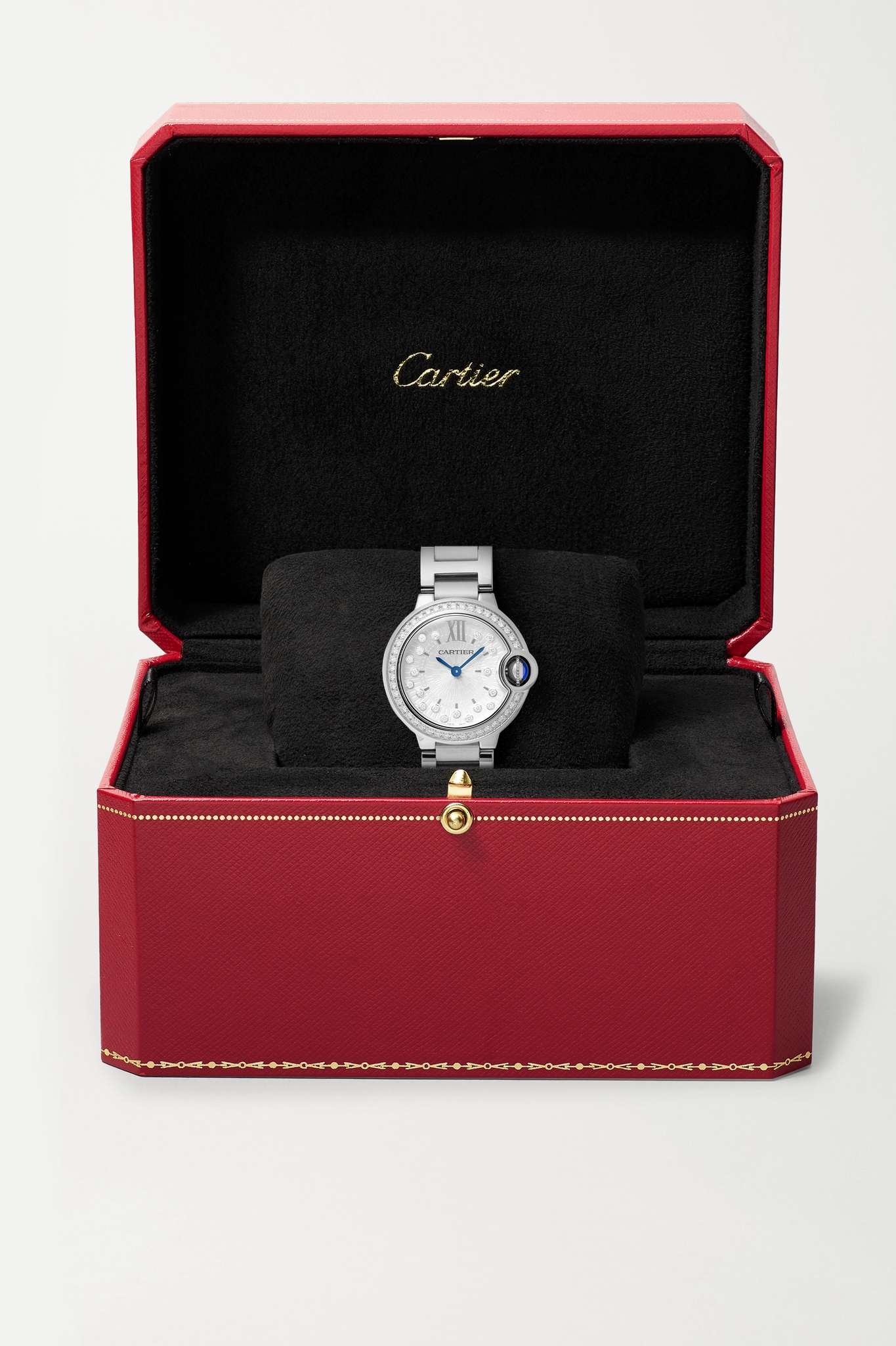 Ballon Bleu de Cartier 28mm stainless steel and diamond watch - 7