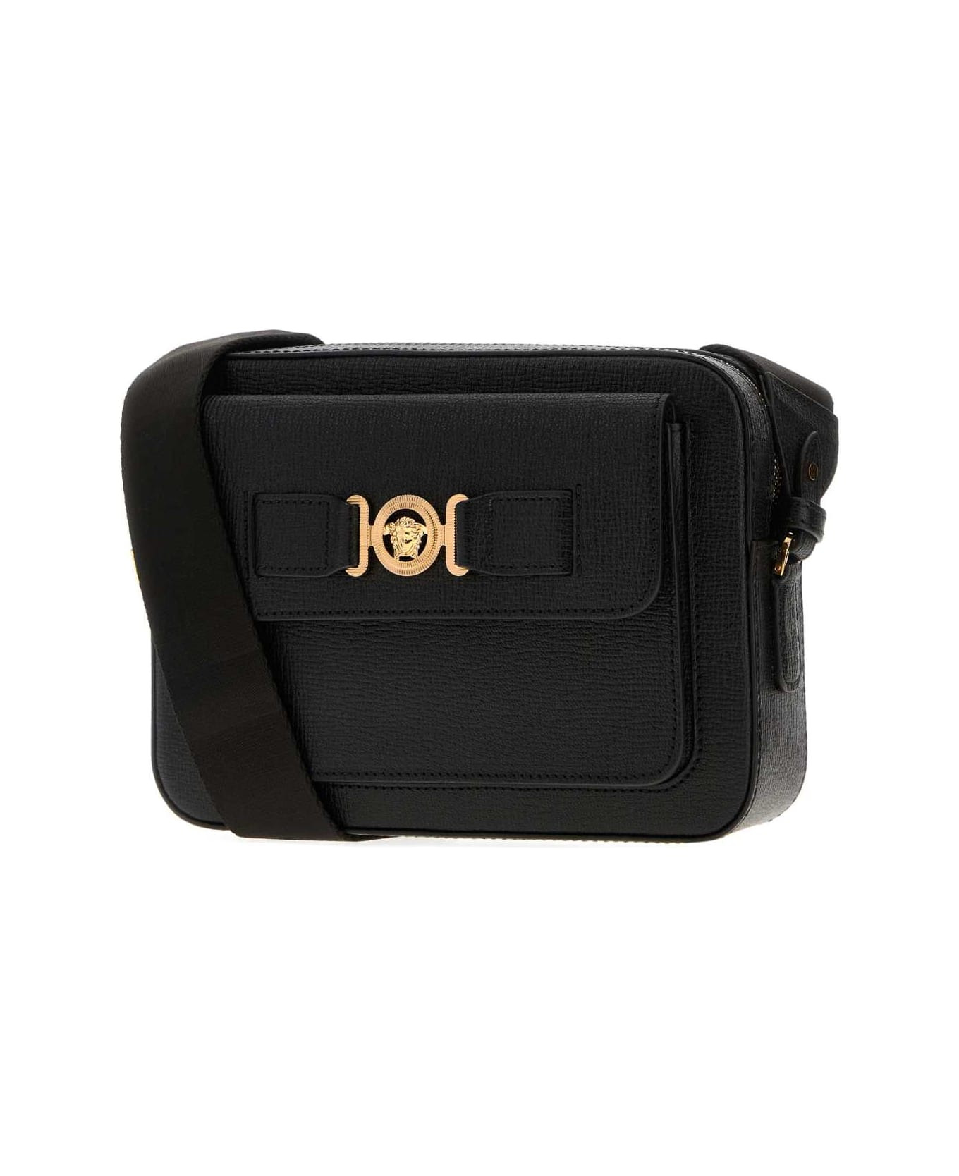 Black Leather Crossbody Bag - 2