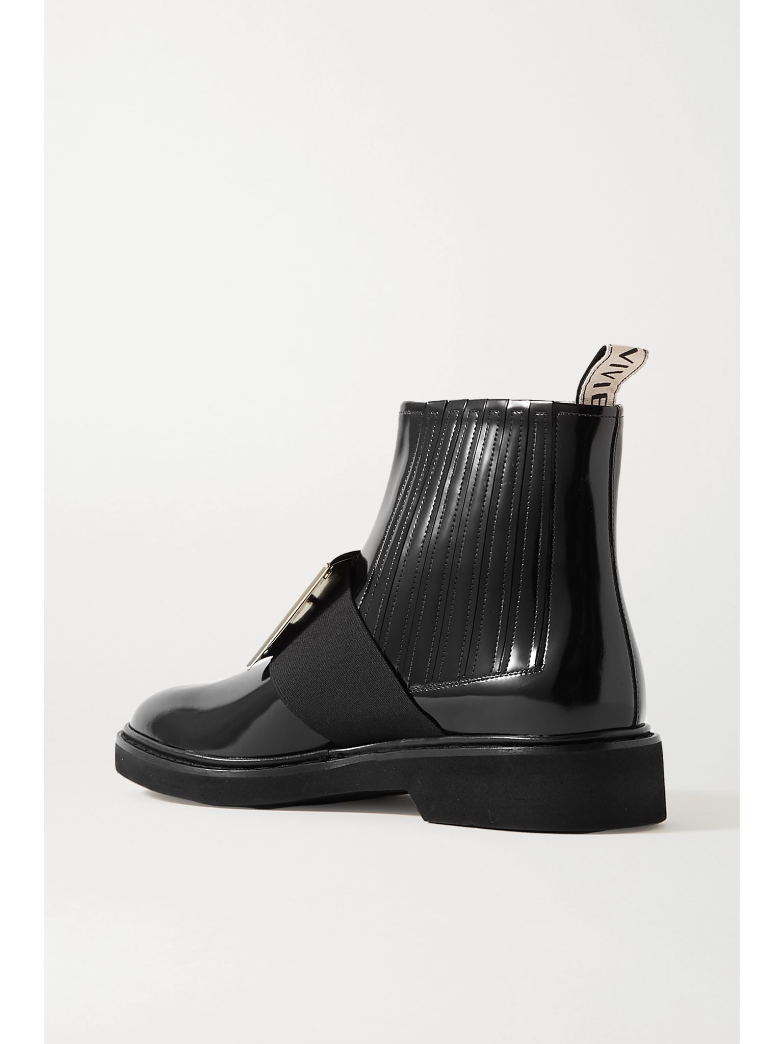 Viv Ranger embellished patent-leather Chelsea boots Black - 3