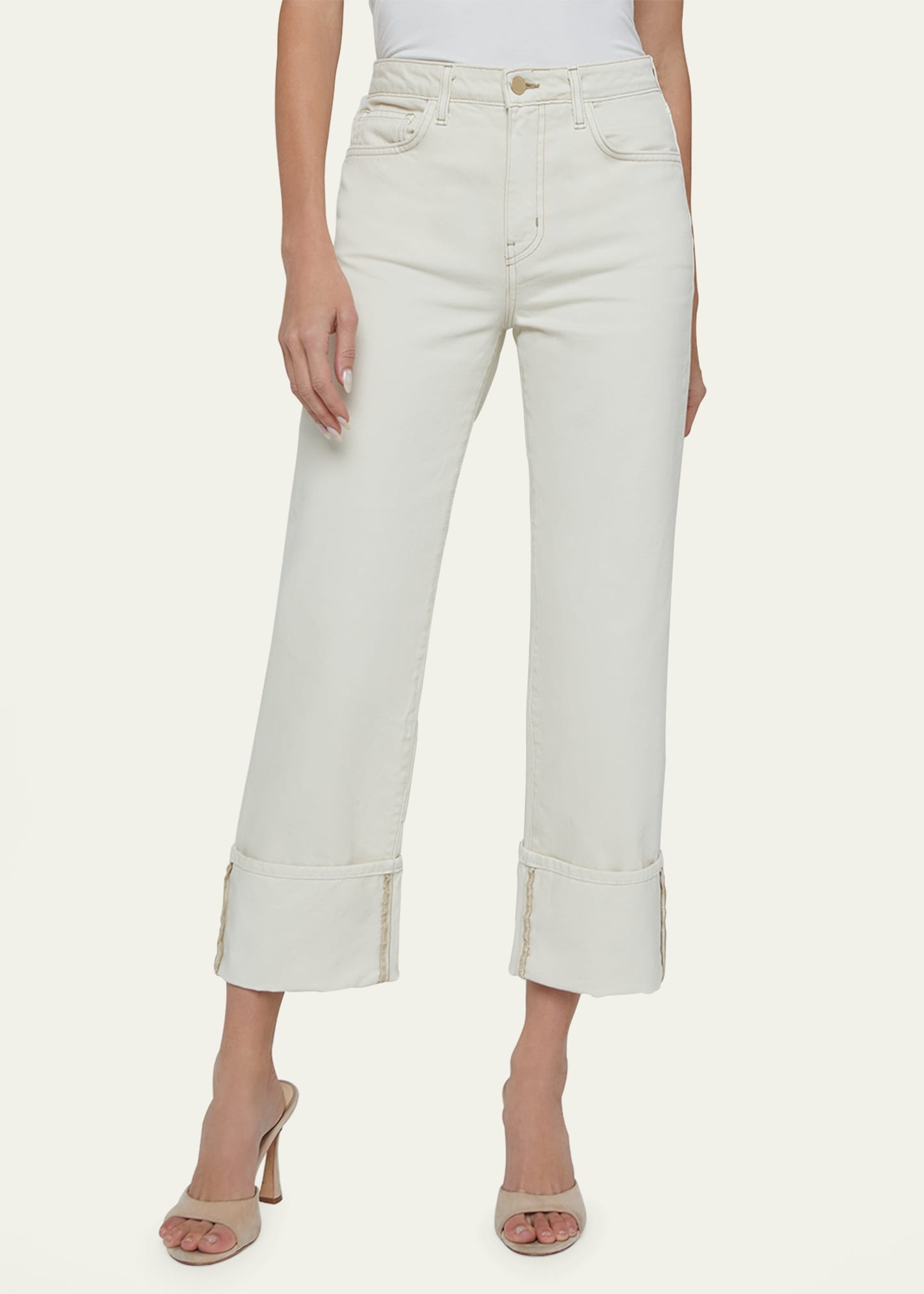 Leighton Ultra-High Rise Cuffed Stovepipe Jeans - 4