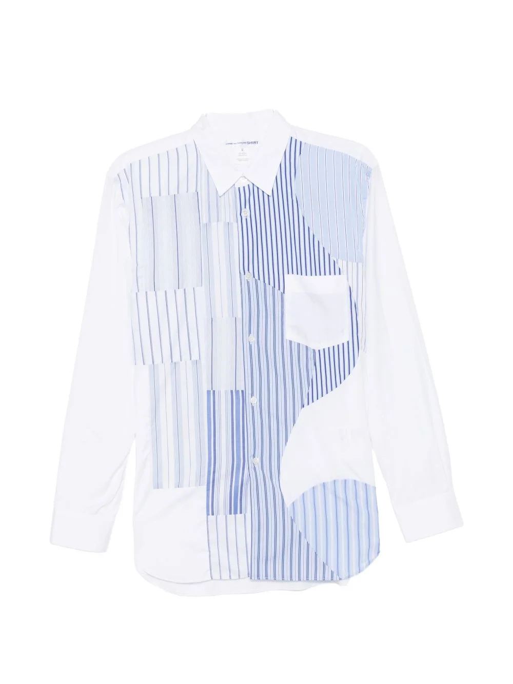 patchwork striped shirt - 1