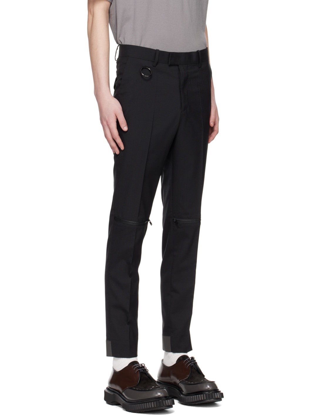 Black O-Ring Trousers - 2