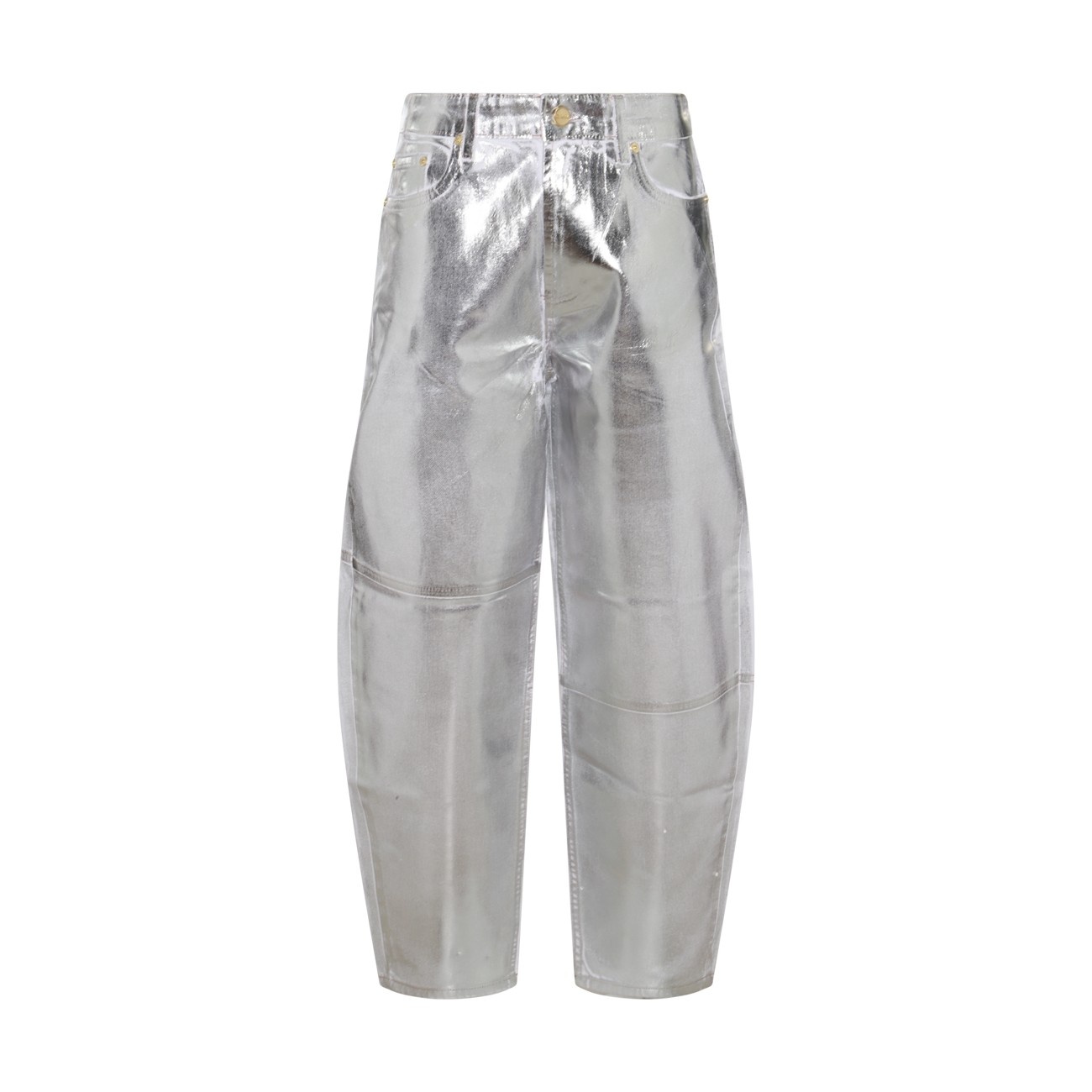 silver cotton jeans - 1
