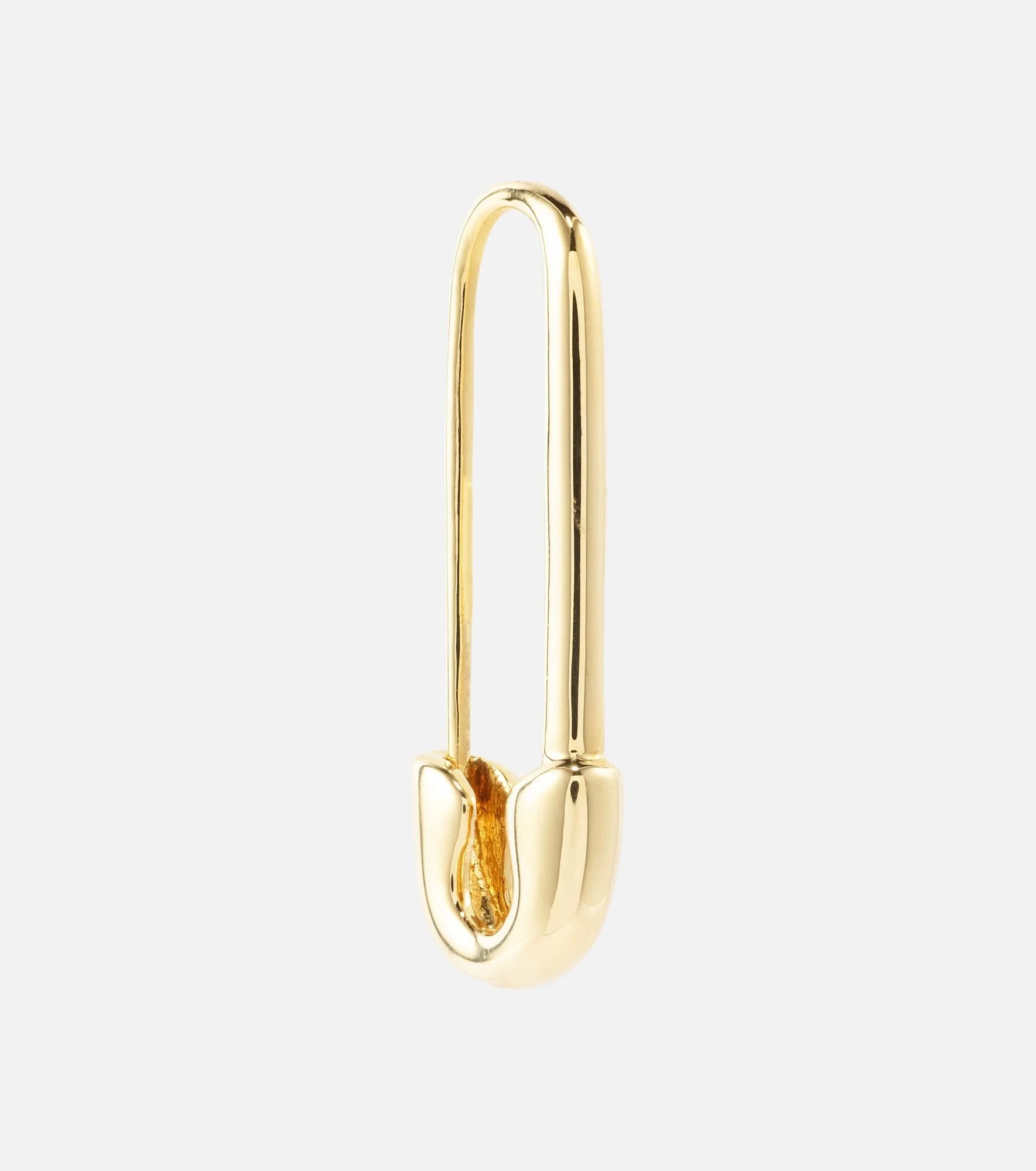 Safety Pin 18kt gold single earring - 1
