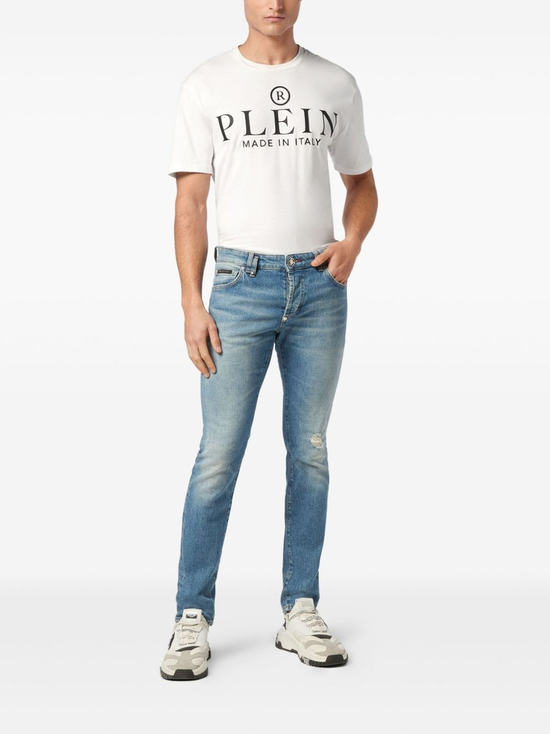 PHILIPP PLEIN logo-patch jeans outlook