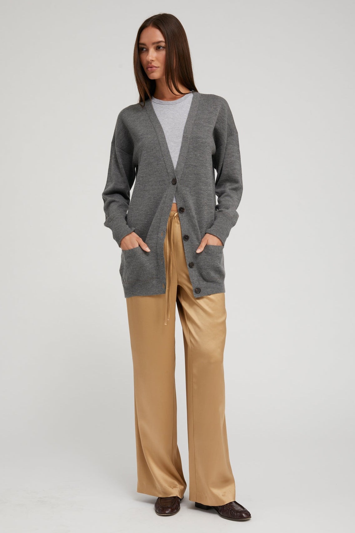 THUNDER CASHMERE BOYFRIEND CARDIGAN - 2
