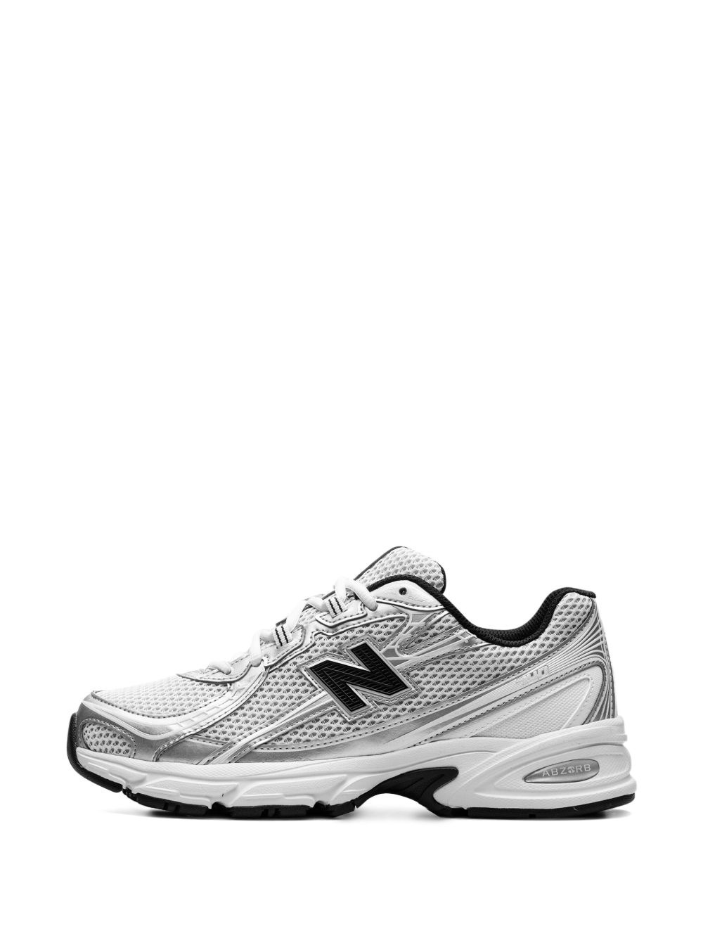 740 "White Silver/Metallic Black" sneakers - 5