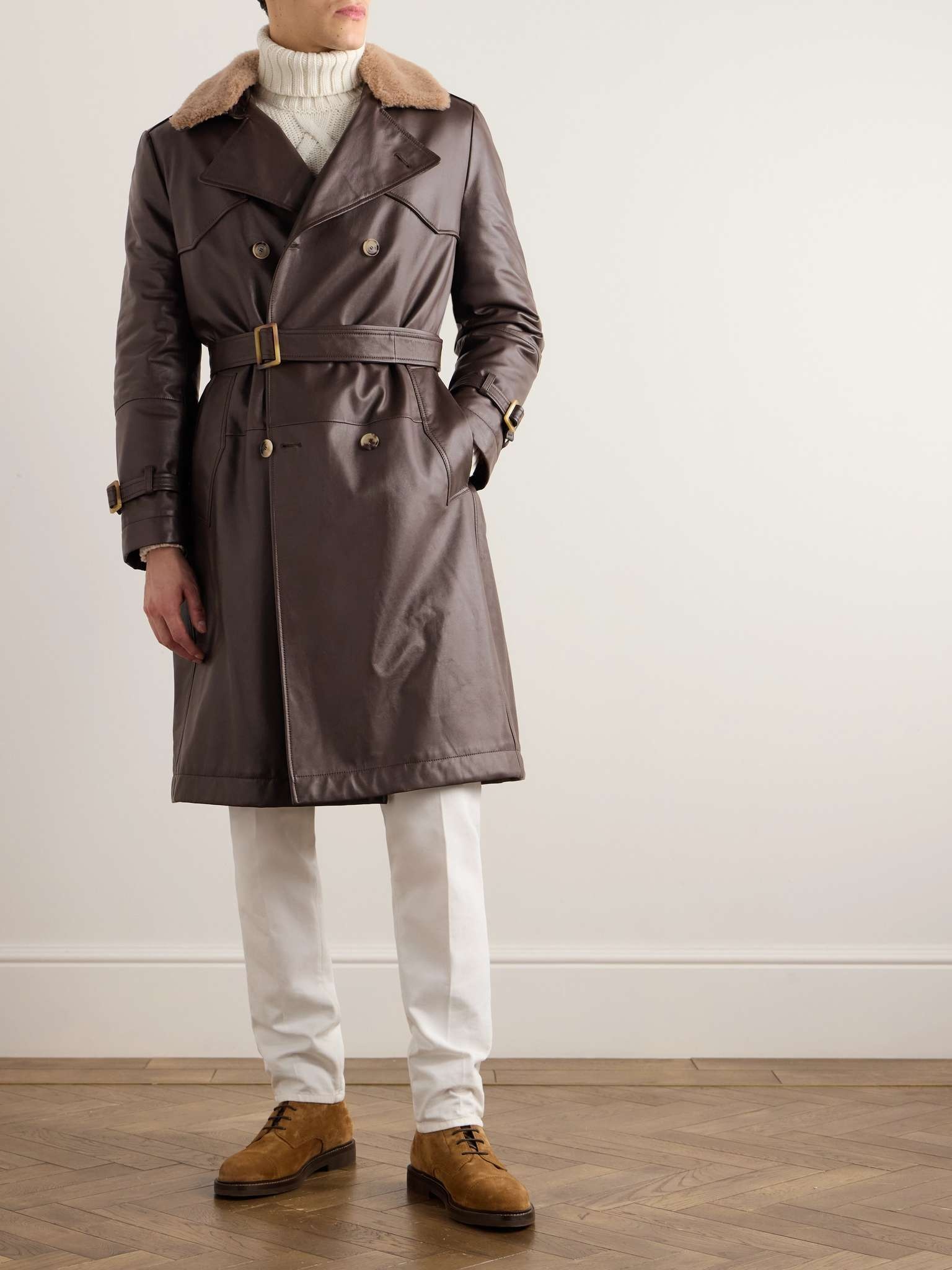 【関税＆送料込み】Brunello Cucinelli Nylon Trench Coat Trench coat with monili for Woman in Cocoa | Brunello Cucinelli