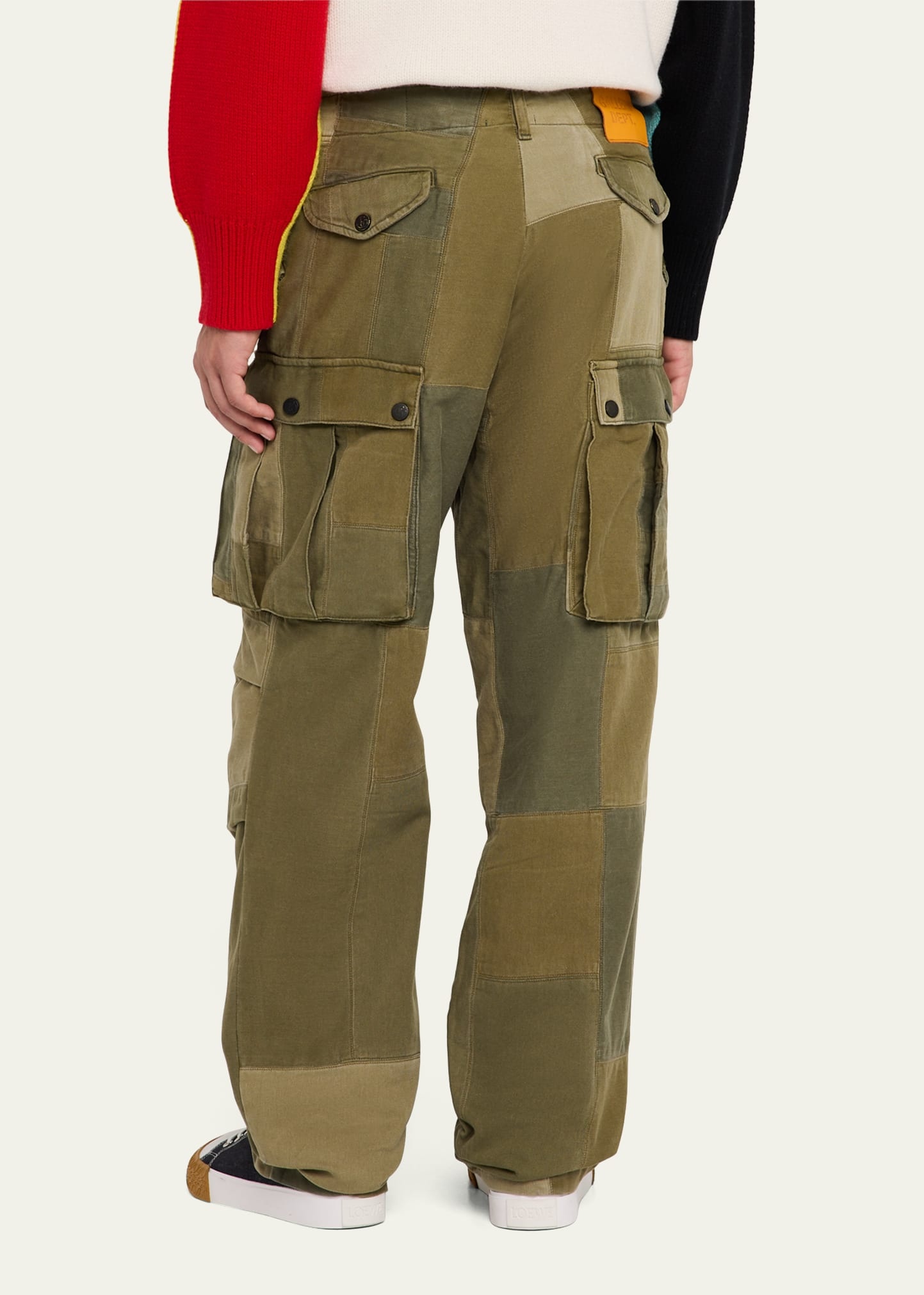 Men's Multi Patchwork Cargo Pants - 3