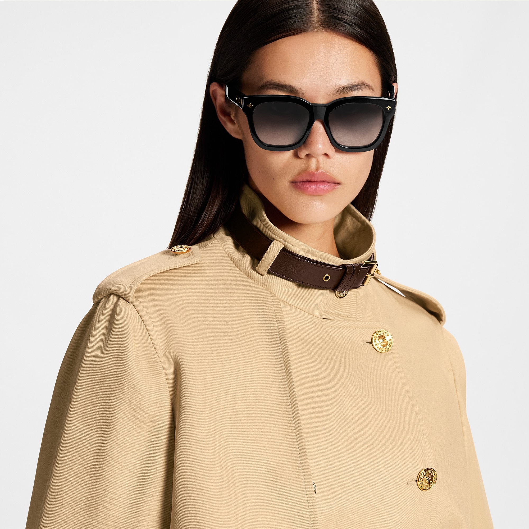 Belt Collar Trench Coat - 4