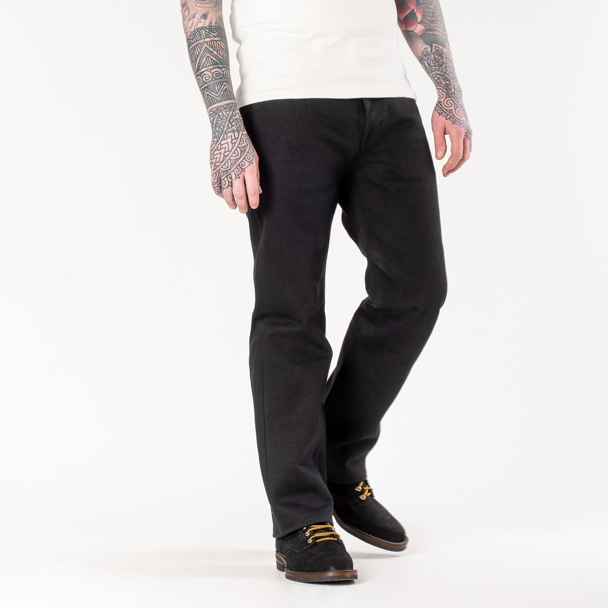 21oz Non-Fade Denim Straight Cut Jeans - Superblack - 3