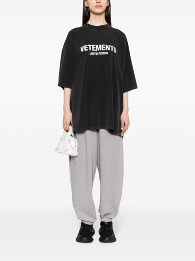 VETEMENTS logo-embroidered track pants outlook