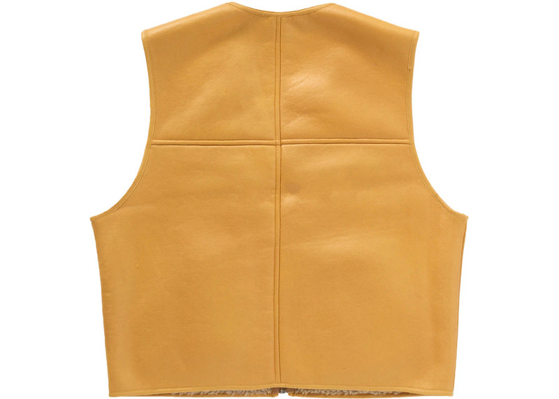 Supreme Supreme Reversible Faux Shearling Work Vest Yellow outlook