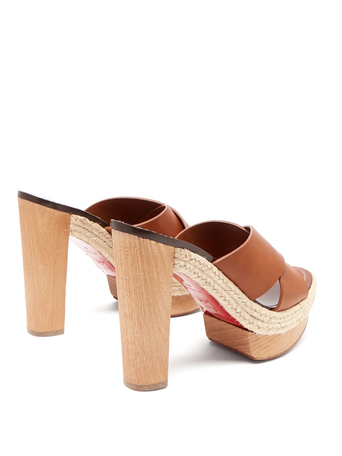 Lagoana 130 leather platform mules - 4