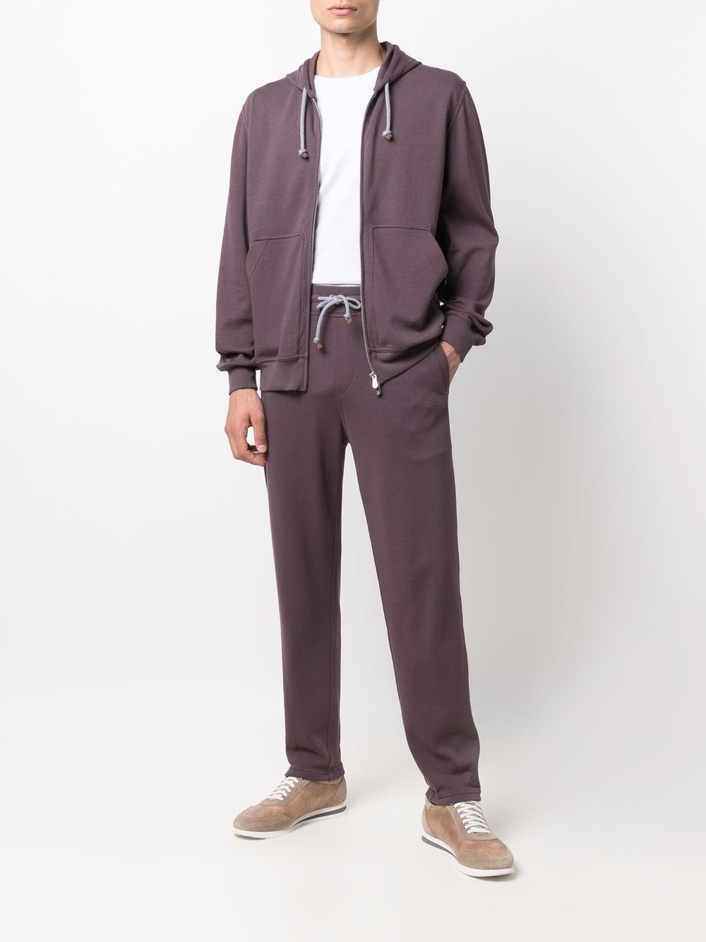 drawstring cotton track pants - 2