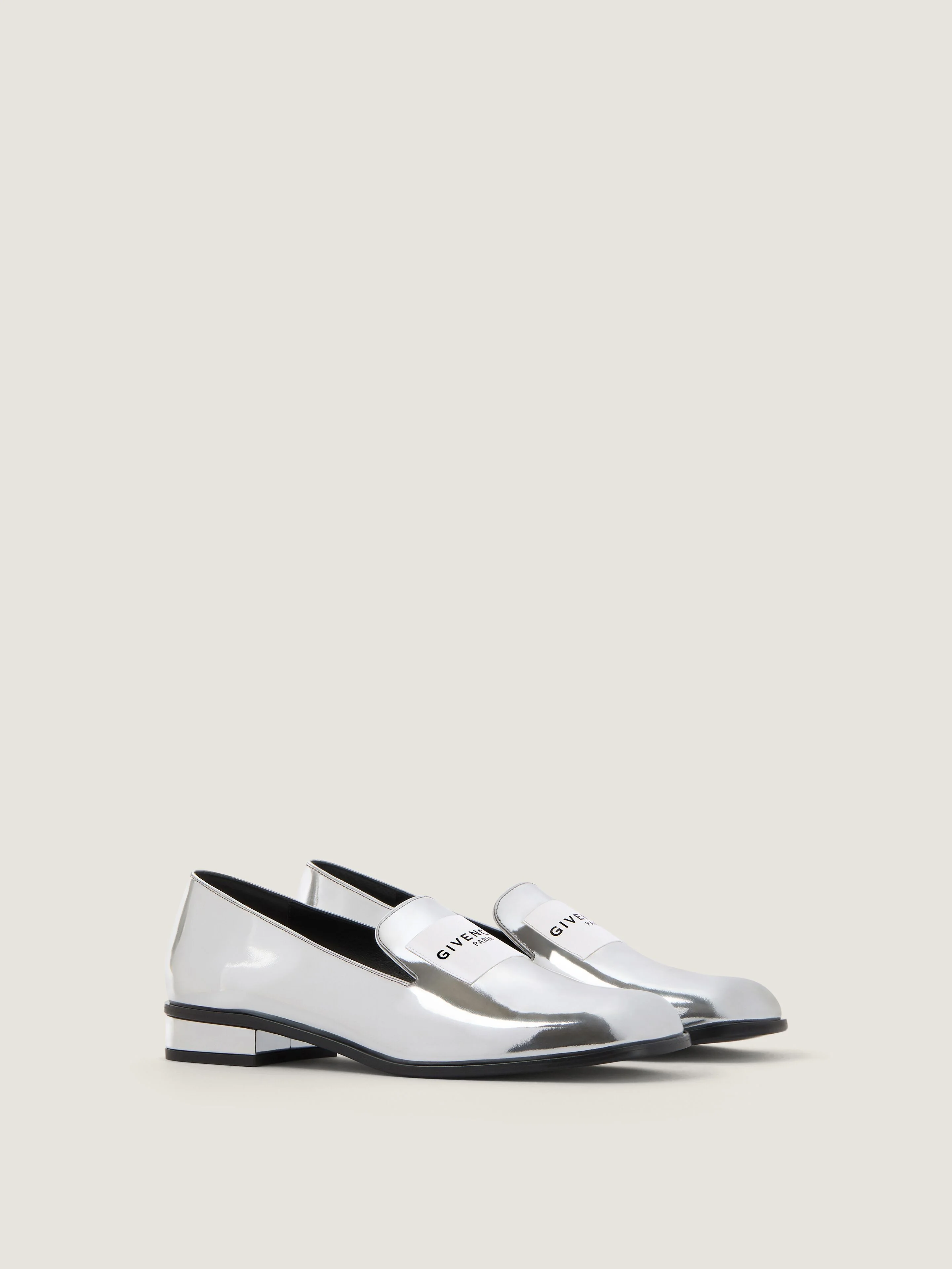 TUX LOAFERS IN MIRROR EFFECT LEATHER - 1