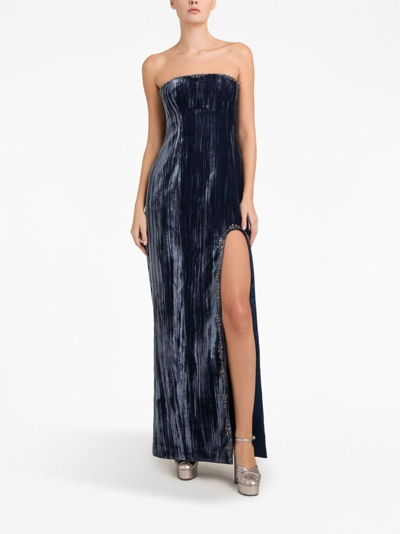 Eponine strapless velvet gown 3