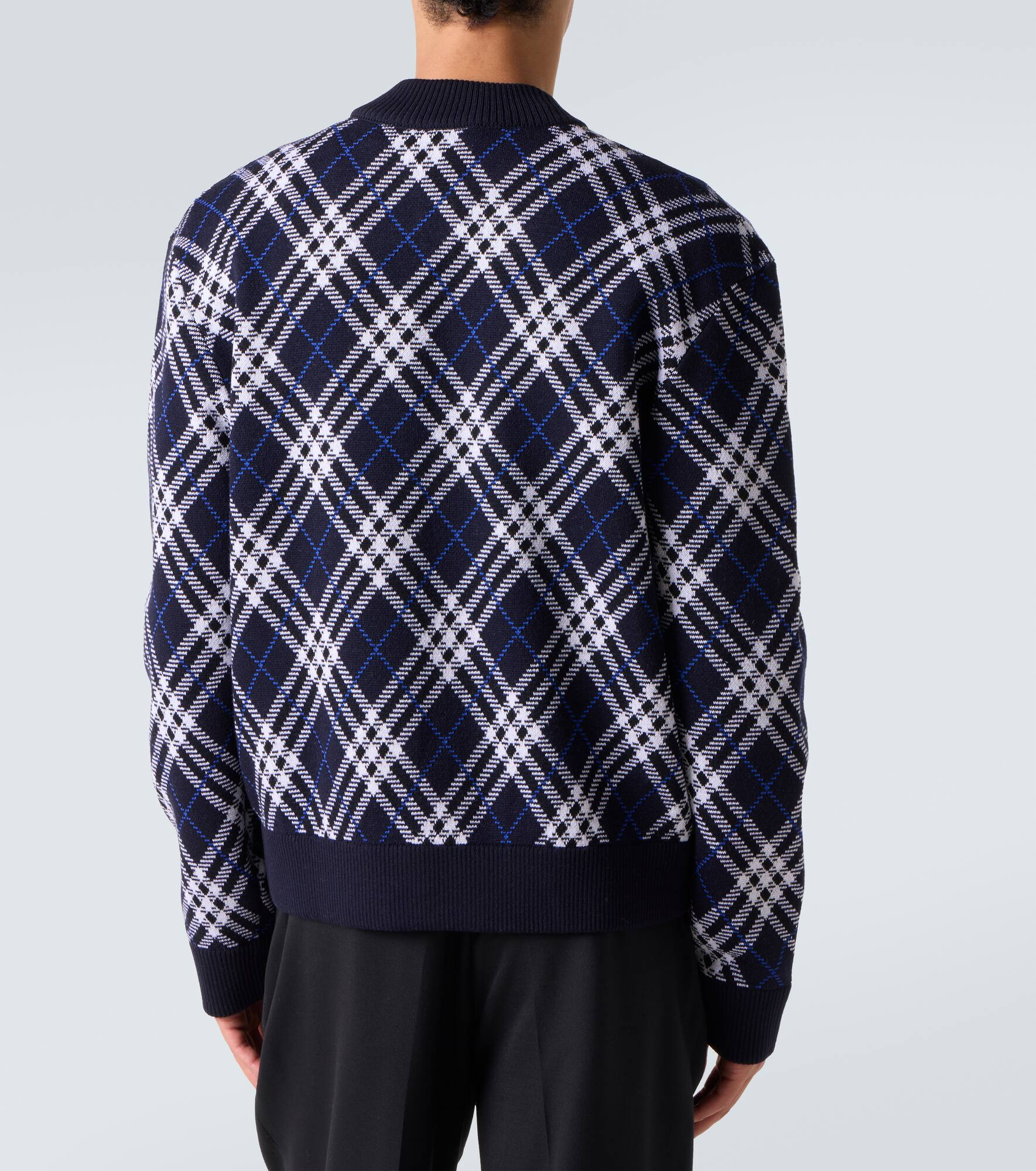 Burberry Check wool-blend blouson - 4