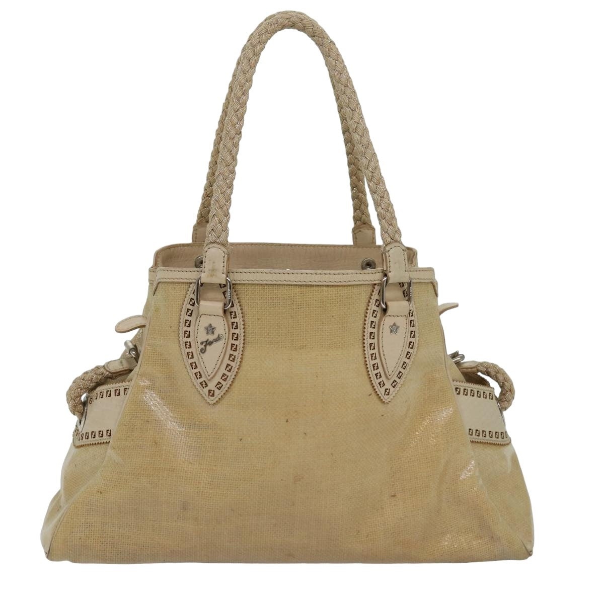 FENDI Hand Bag Vinyl Beige - 12