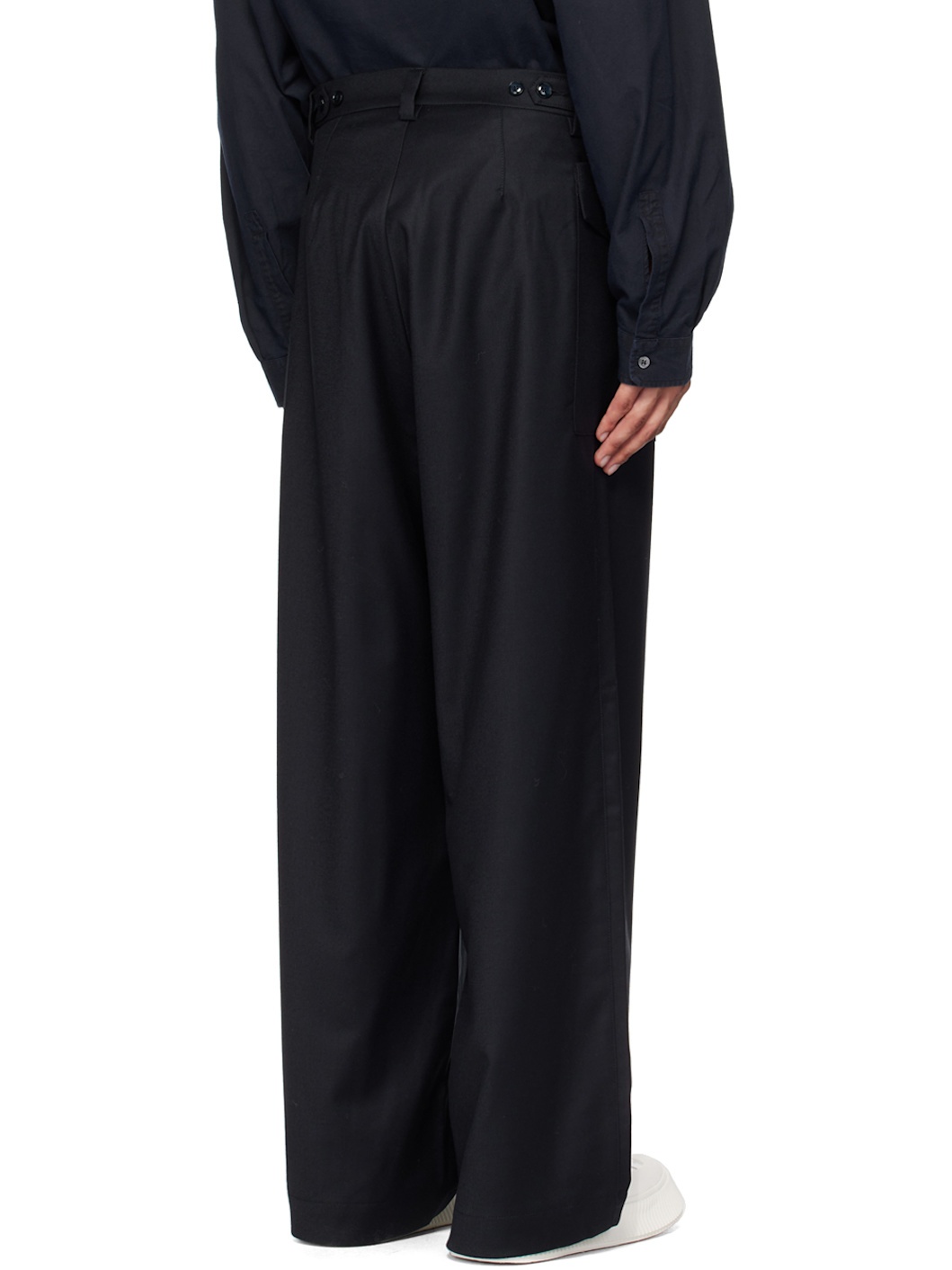 Navy Caorloto Flan Trousers - 3