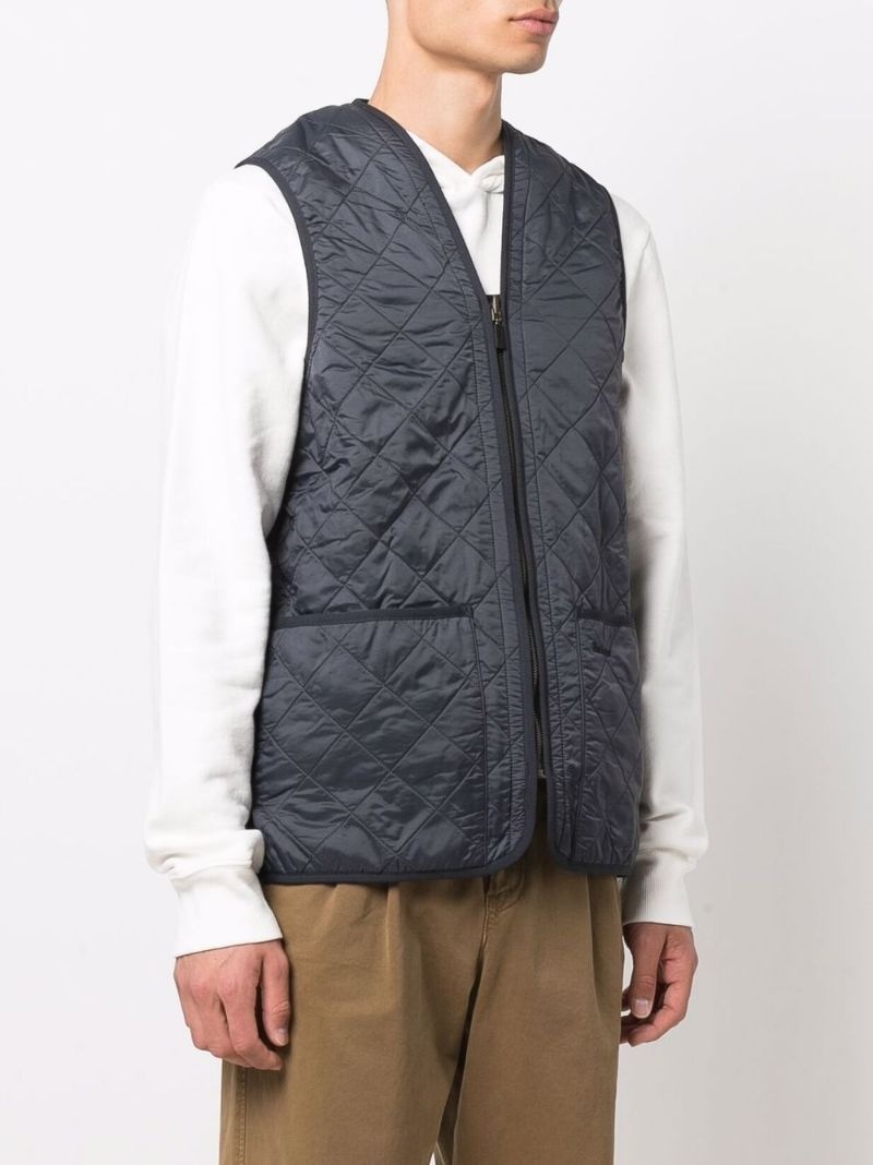 quilted pouch-pocket gilet - 3