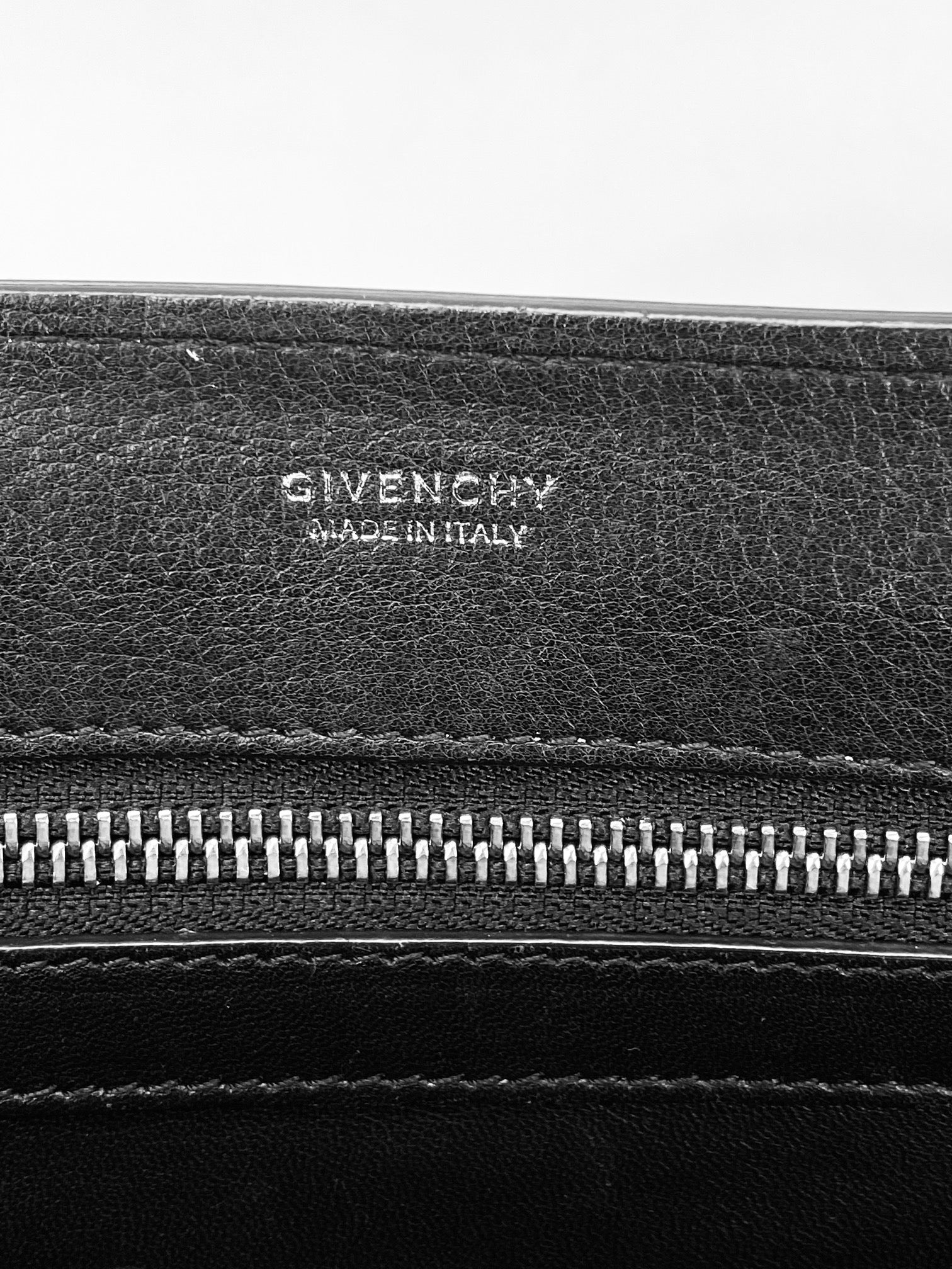 Givenchy Obsedia Medium Flap Black Pebbled Calfskin Satchel Hand Bag 2 ways Preowned - 8