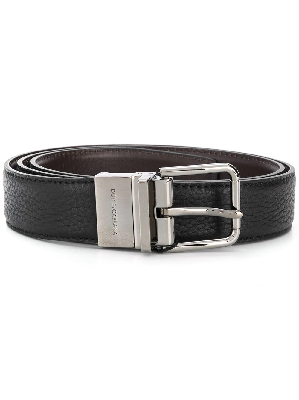 buckle leather belt - 1