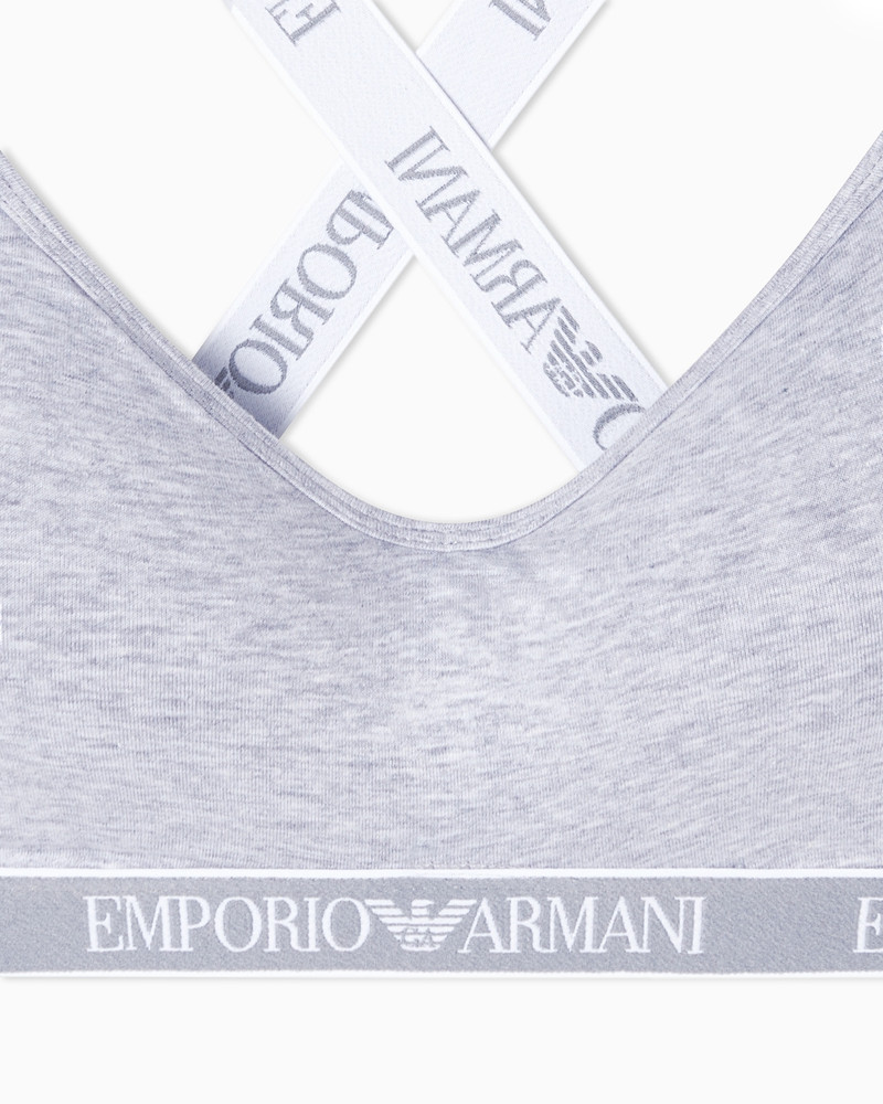 EMPORIO ARMANI ASV ICONIC ORGANIC JERSEY PADDED BRALETTE WITH LOGO UNDERBAND outlook