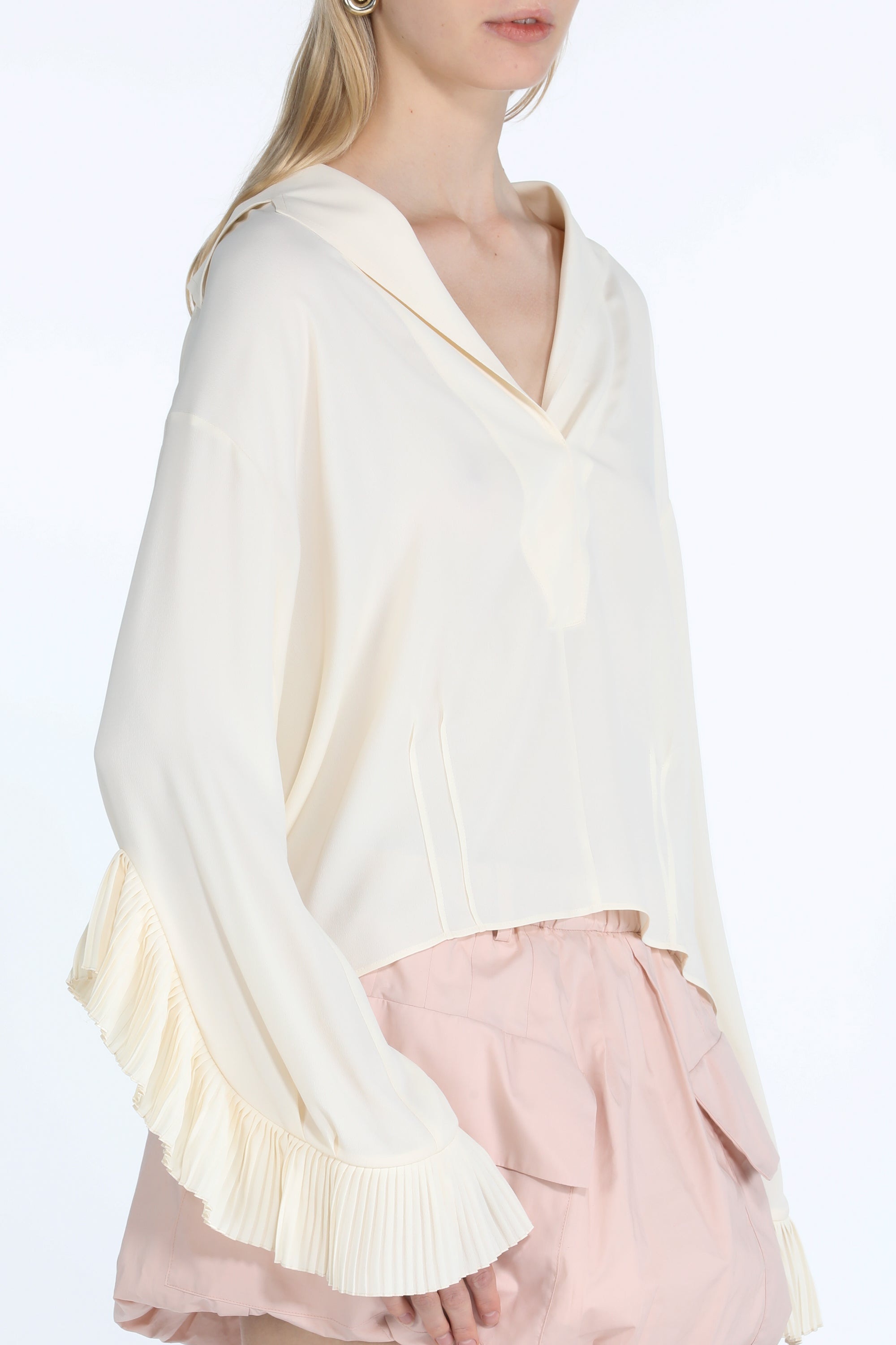 RUFFLE-DETAIL BLOUSE - 5