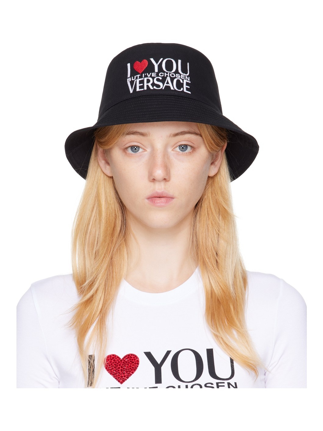 Black 'I Love You...' Bucket Hat - 1