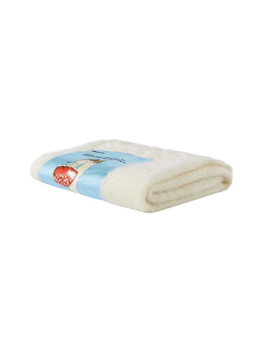Off-White Mushroom Mohair Blanket - 3