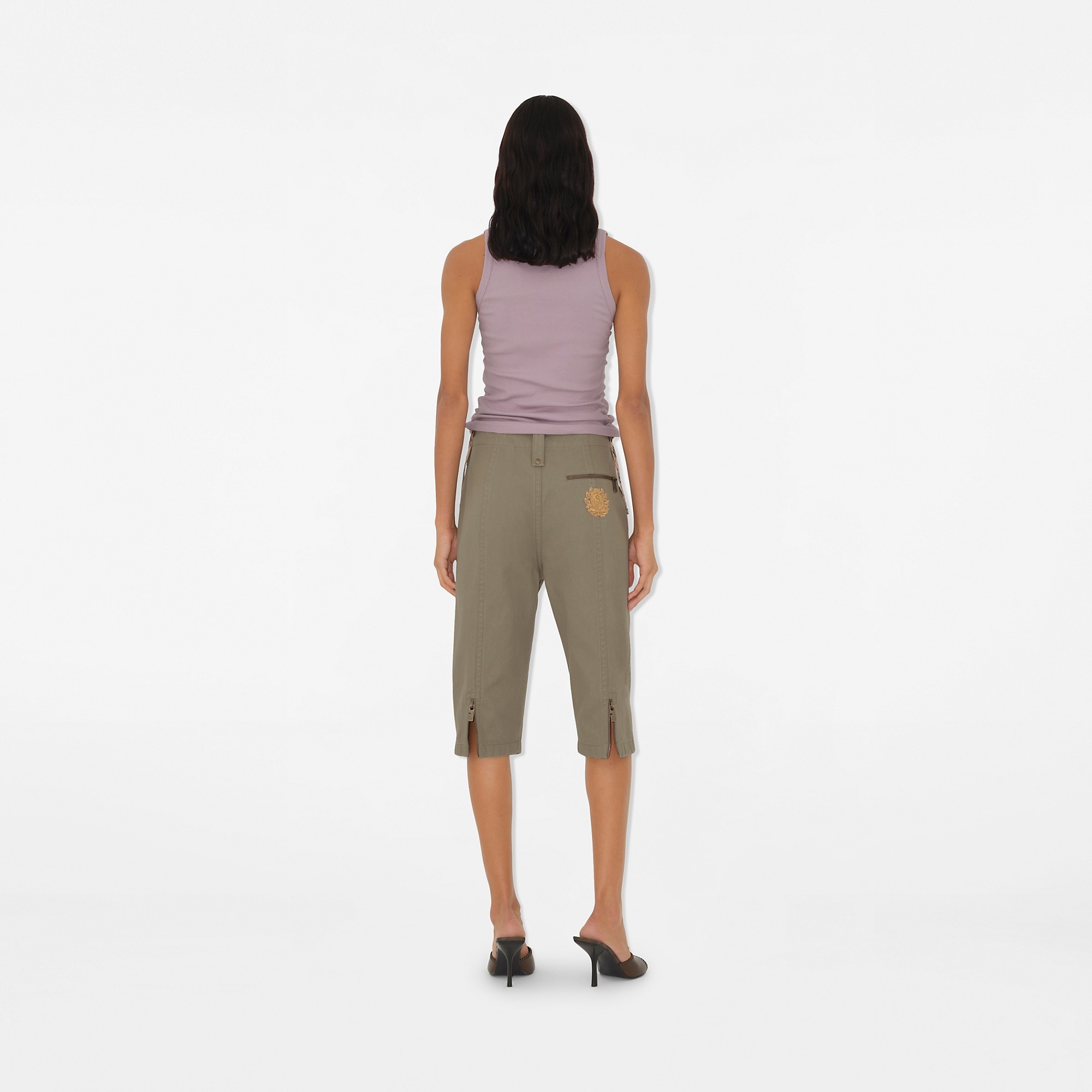Check Trim Stretch Cotton Vest - 4